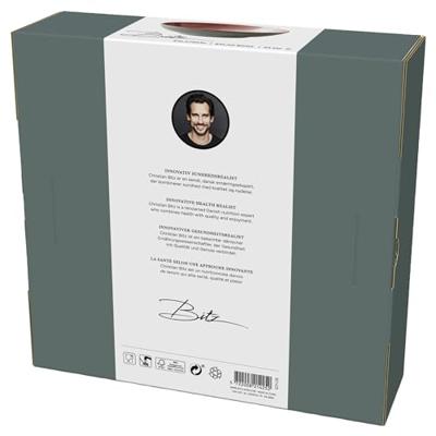 BITZ 821425 eetschaal Saladeschaal Rond Steengoed Grijs, Roze