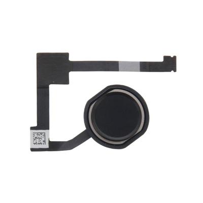 Home knop Flex kabel met vingerafdruk identificatie voor iPad Air 2/iPad 6 (zwart)
