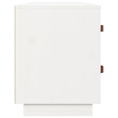 Schoenenbank 100x34x45 cm massief grenenhout wit