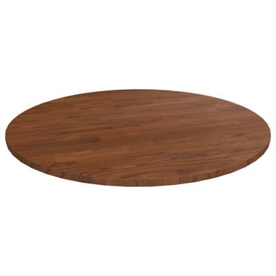 Tafelblad rond 60x1,5 cm bewerkt massief eikenhout donkerbruin Tafelblad rond 60x1,5 cm bewerkt massief eikenhout donkerbruin