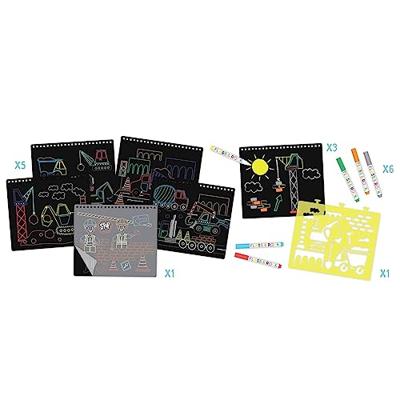 Floss en Rock construction krijtbord sketchbook