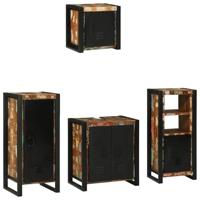 Badkamermeubelset met lade 4 pcs Massief Gerecycled Hout - thumbnail