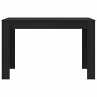 Eettafel 120x60x76 cm bewerkt hout zwart - thumbnail