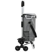 VidaXL Winkel trolley grijs 47 x 39 x 100,5 cm oxford stof - thumbnail