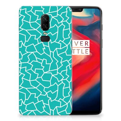 OnePlus 6 Hoesje maken Cracks Blue