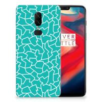 OnePlus 6 Hoesje maken Cracks Blue - thumbnail