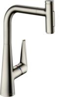 Hansgrohe Talis Select M51 M5117-H300 ééngreeps keukenmengkraan met uittrekbare vuistdouche, rvs look - thumbnail