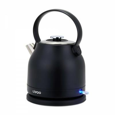 Retro waterkoker - LIVOO - DOD202N - 2200 W - 1,5 L - 360° draaibare voet - Zwart