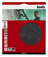 kwb 491508 Schuurpapier voor schotelschuurapparaat Korrelgrootte (num) 80 (Ø) 225 mm 5 stuk(s) - thumbnail