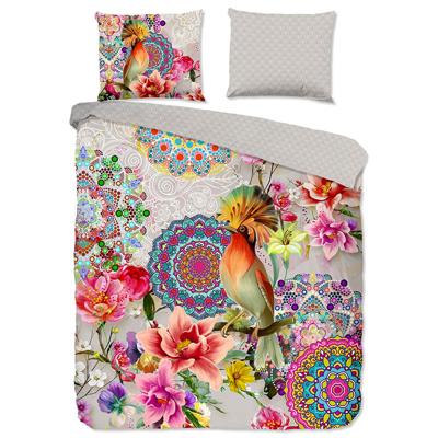 HIP Dekbedovertrek "mandala's, bloemen en een vogel" - Multi - (140x200/220 cm) - Katoen Satijn