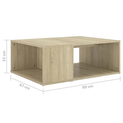 Salontafel 90x67x33 cm bewerkt hout sonoma eikenkleurig