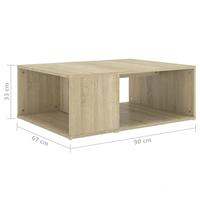 Salontafel 90x67x33 cm bewerkt hout sonoma eikenkleurig - thumbnail