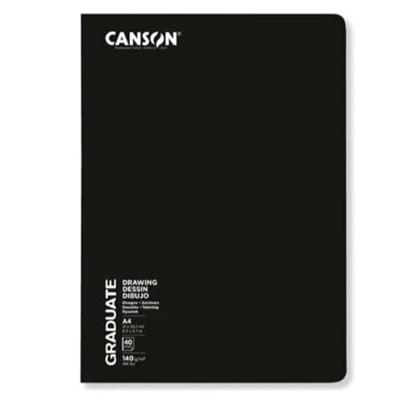 Schetsboek canson graduate 20vel 140gr a4 wit
