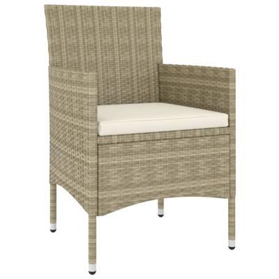 5-delige Loungeset poly rattan beige