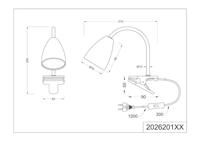 Trio TafellampWanda met klem wit - 202620131 - thumbnail