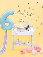 Cake topper Happy Birthday Zilver - thumbnail