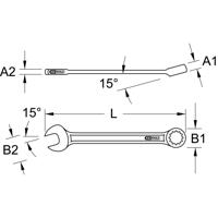 KS Tools 963.7322 963.7322 Ring-steeksleutel Sleutelbreedte (inch) 31/32 - thumbnail
