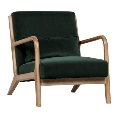 WOOOD Fauteuil 'Mark' Velvet, kleur Groen