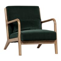 WOOOD Fauteuil 'Mark' Velvet, kleur Groen - thumbnail