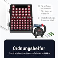 ANSMANN Premium accubox voor 4 Mignon AA of Micro AAA batterijen en batterijen – bewaardoos ter bescherming en transport 48 accubox + tester. 1 Stuk zwart - thumbnail