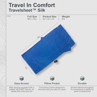 Cocoon Travel Sheet XL 100% Silk Lakenzak Ultramarine Blue - thumbnail