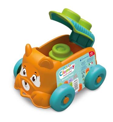Clementoni baby - clemmy sensory puppy oranje met soft blokken, 5dlg.