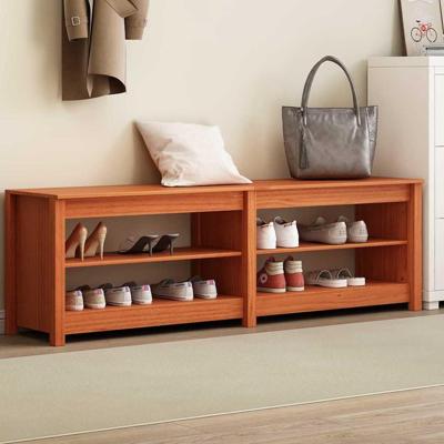 Schoenenbank Wasbruin 160 x 36,5 x 50 cm Massief grenenhout