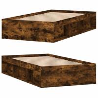 Bedframe gerookt eikenkleurig 100x200 cm - thumbnail