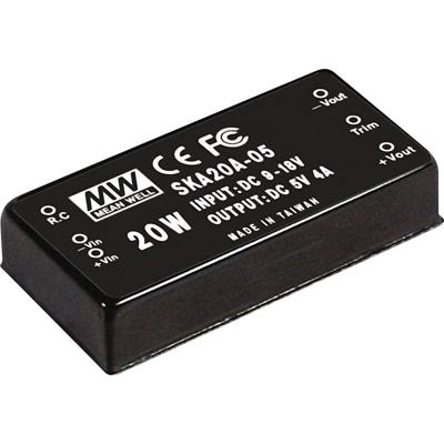 Mean Well SKA20A-12 DC/DC-converter 19.2 W Aantal uitgangen: 1 x Inhoud 1 stuk(s)