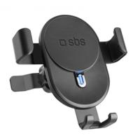 sbs mobile TESUPWIR15SCREW Telefoonhouder voor in de auto Met inductielader 85 mm (max) Bevestigingswijze (auto): Ventilatierooster - thumbnail