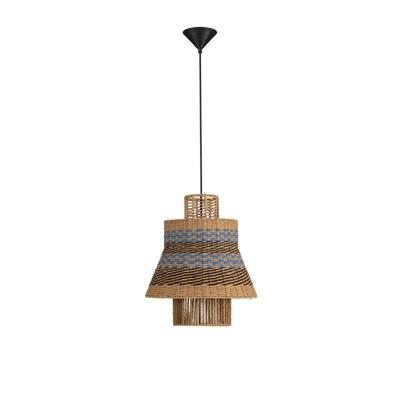 Lyora Rotan hanglampMande blauw met bruin - 9586608