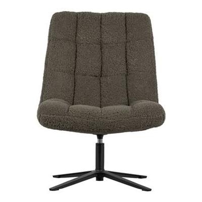 WOOOD Draaifauteuil 'Job' Teddy, kleur Groen