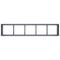 Plantenbak 200x40x40 cm koudgewalst staal antracietkleurig - thumbnail