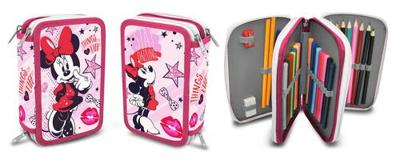 Disney etui Minnie Mouse meisjes roze/rood 40 delig Disney etui Minnie Mouse meisjes roze/rood 40 delig