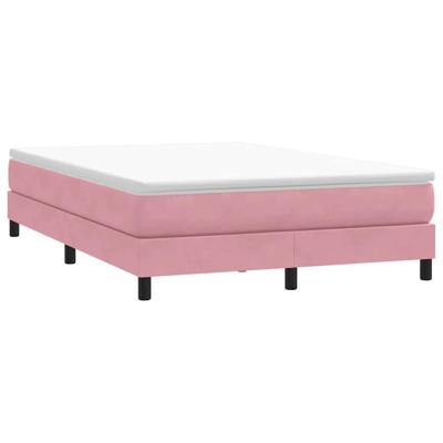 Boxspring zonder matras fluweel roze 160x210 cm Boxspring zonder matras fluweel roze 160x210 cm