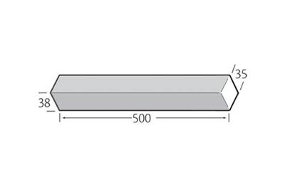 Buitenhoek 500mm dubbele neus - Millex Goud eiken