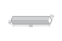 Buitenhoek 500mm dubbele neus - Millex Goud eiken - thumbnail