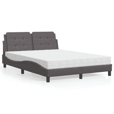 Bedframe zonder matras "Zadar" kunstleer grijs 140x190 cm