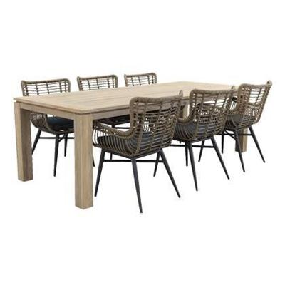 Jasmine natural/Rome grey 240 cm. tuinset - 7-delig