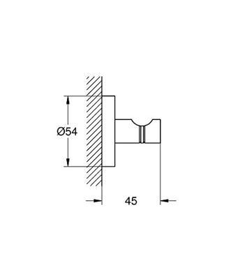 Handdoekhaak Grohe Essentials Supersteel