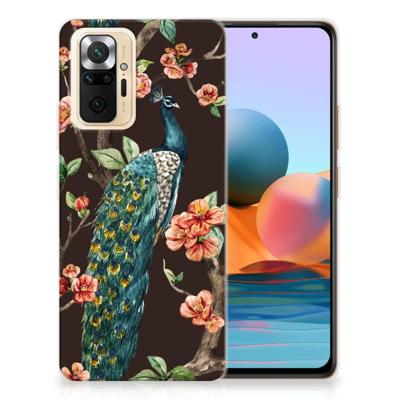 Xiaomi Redmi Note 10 Pro | TPU Hoesje | Pauw met Bloemen Xiaomi Redmi Note 10 Pro | TPU Hoesje | Pauw met Bloemen