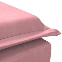 Massage chaise longue met bolster fluweel roze - thumbnail