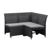 Keter hoekelement Emma 3-zits incl. kussens - antraciet - thumbnail