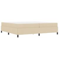 Boxspring bed Crème, Zwart 200 x 200 cm Stof, Engineered Hout - thumbnail