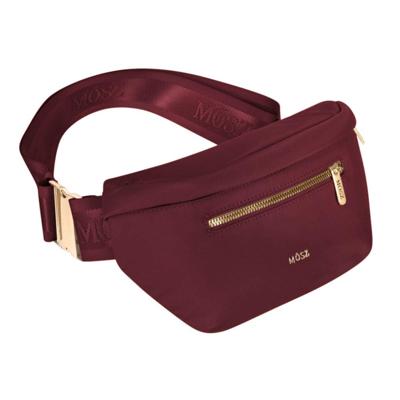 Crossbody Heuptas dames nylon - aubergine - MŌSZ Jessy