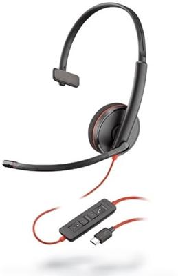 Plantronics Blackwire 3200 Mono USB-C, bedraad, zwart