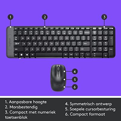 Logitech MK220 toetsenbord en muis - thumbnail