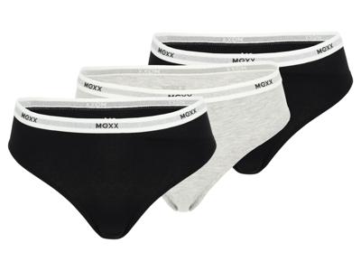 MEXX Set van 3 dames onderbroeken (Zwart/grijs, L)