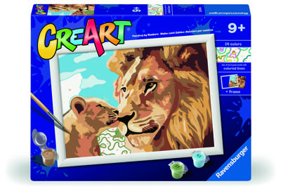 Ravensburger CreArt Schilderen op nummer leeuw en welpje