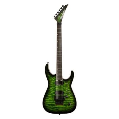 Jackson Pro Plus Series Dinky DKAQ Emerald Green EB elektrische gitaar met gigbag
